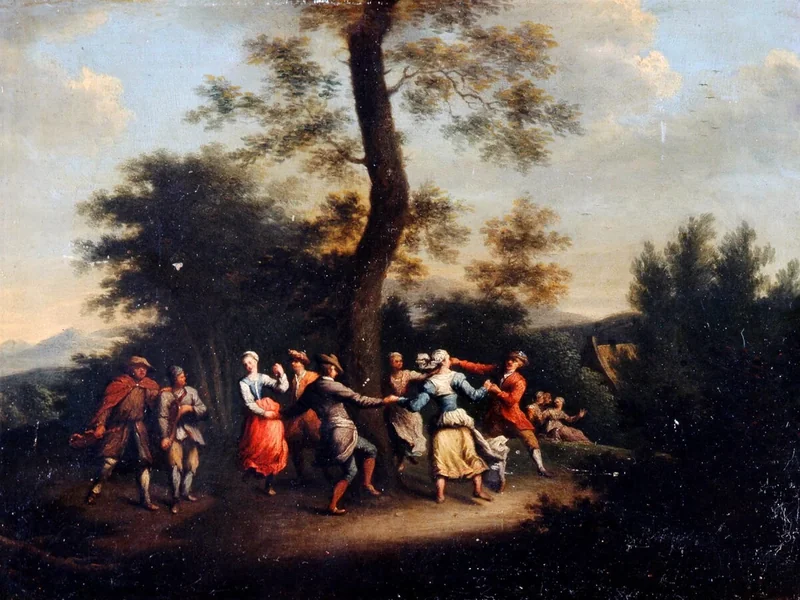 1720-Charles Joseph Dominique Eisen - Danza del villaggio